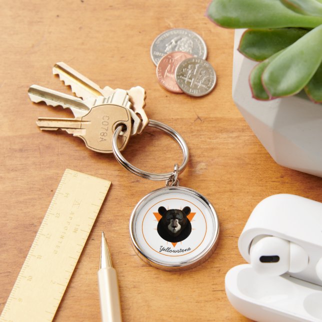Keychain-Yellowstone Bear Key Ring (Desk)