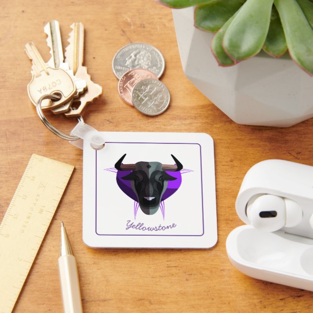 Keychain-Yellowstone Buffalo Key Ring (Desk)