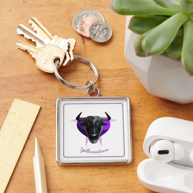 Keychain-Yellowstone Buffalo Key Ring (Desk)