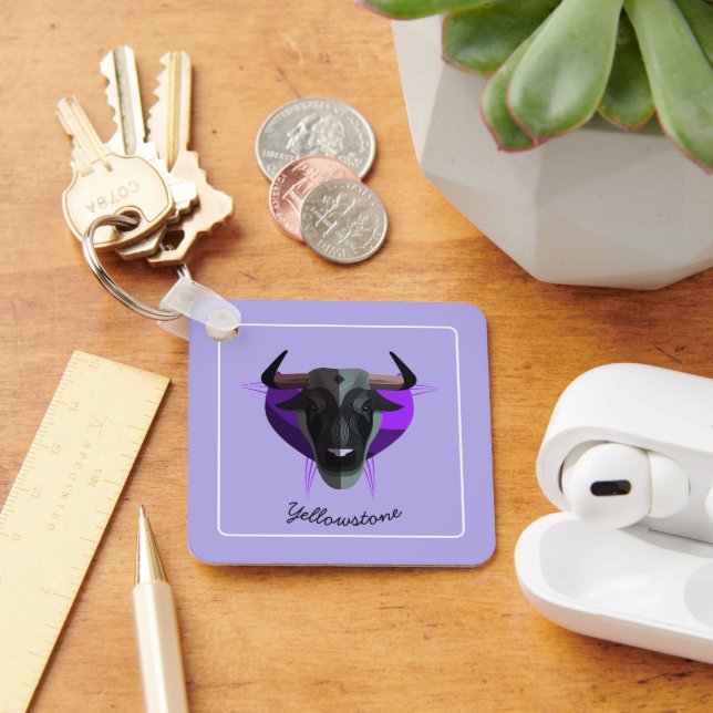 Keychain-Yellowstone Buffalo Key Ring (Desk)