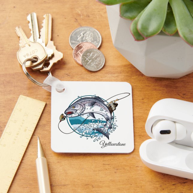 Keychain-Yellowstone Fishing Key Ring (Desk)