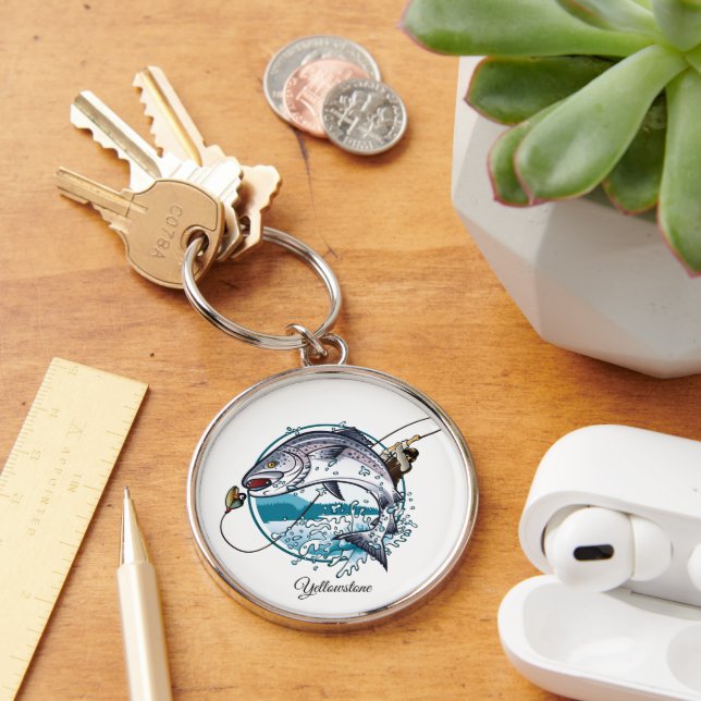Keychain-Yellowstone Fishing Key Ring (Desk)