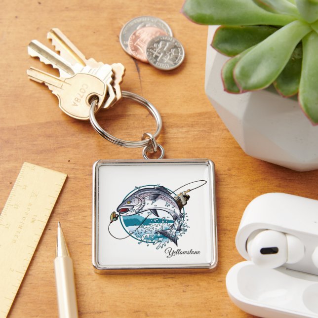Keychain-Yellowstone Fishing Key Ring (Desk)