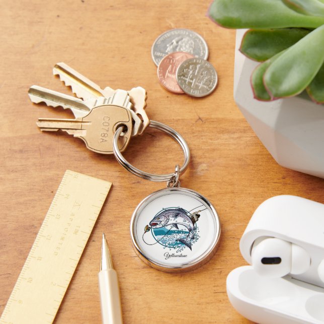 Keychain-Yellowstone Fishing Key Ring (Desk)