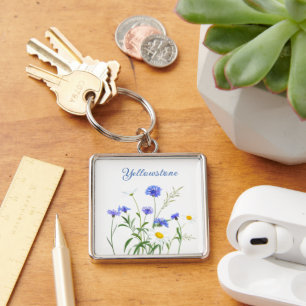 Keychain-Yellowstone Wildflowers Key Ring