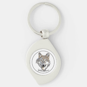 Keychain-Yellowstone Wolf Key Ring