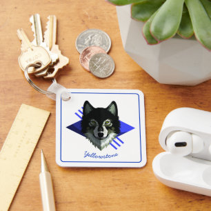 Keychain-Yellowstone Wolf Key Ring