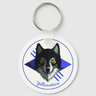 Keychain-Yellowstone Wolf Key Ring