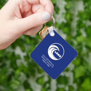 Keychains Custom Blue Business Logo Promotional