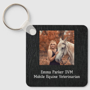 Keychains Modern Stylish Equine Veterinarian