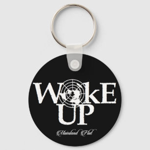 Keychains The Earth is Flat Woke Up White Portachi