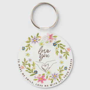 Keychains with love quote