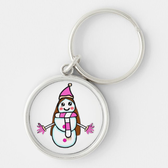 KeychainSnow Woman Magic - Original Character by A Key Ring (Front)