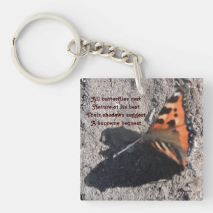 Keychian All Butterflies Rest Poem By Ladee Basset Key Ring