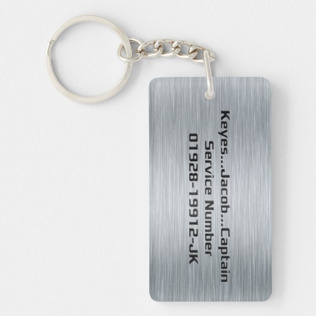 Keyes Service Number Mantra - The Flood Key Ring (Front)