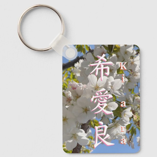 KeyHolder【Kiara】Your name in Japanese Kanji Key Ring (Front)