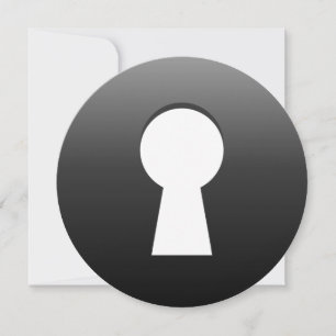 Keyhole Button Invitation