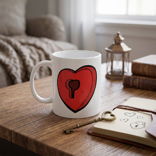 Keyhole Heart Coffee Mug