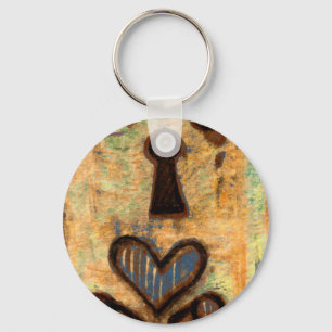 Keyhole & Heart Key Ring
