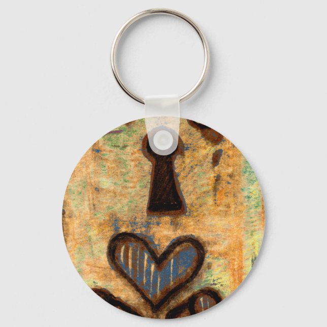 Keyhole & Heart Key Ring (Front)