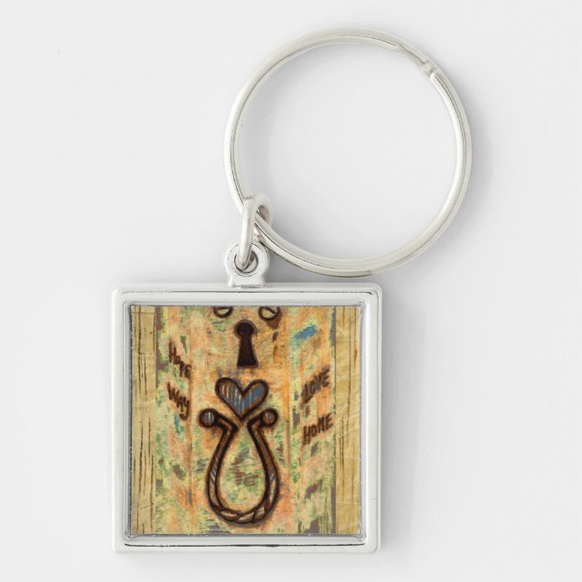 Keyhole & Heart Key Ring (Front)