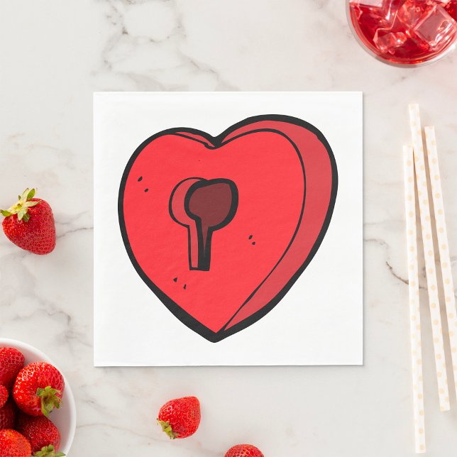 Keyhole Heart Napkin (Creator Uploaded)