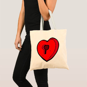 Keyhole Heart Tote Bag