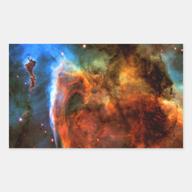 Keyhole Nebula and Digitus Impudicus Rectangular Sticker (Front)