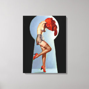 Keyhole Pin Up Canvas Print