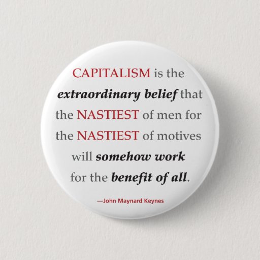 Image of Keynes Capitalism Quote Round Button
