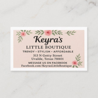 KEYRA'S LITTLE BOUTIQUE IN UVALDE BUSINESS CARD