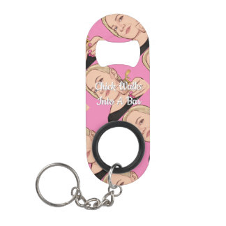 Keyring bottle opener - PINK