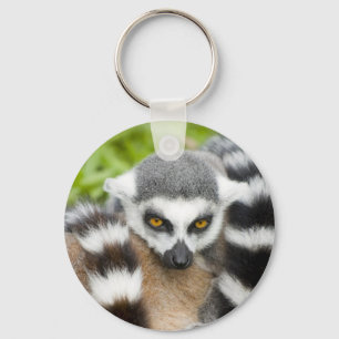 Keyring - Cute Lemur Stripey Tail
