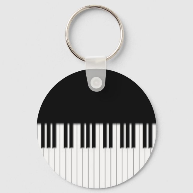 Keyring - Piano Keyboard Keys black white (Front)