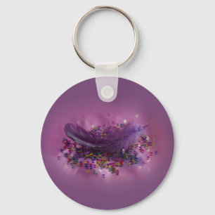 Keyring - Purple Fairys Feather