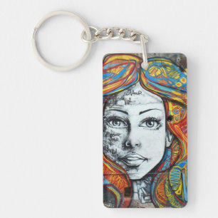Keyring - Street Art Face