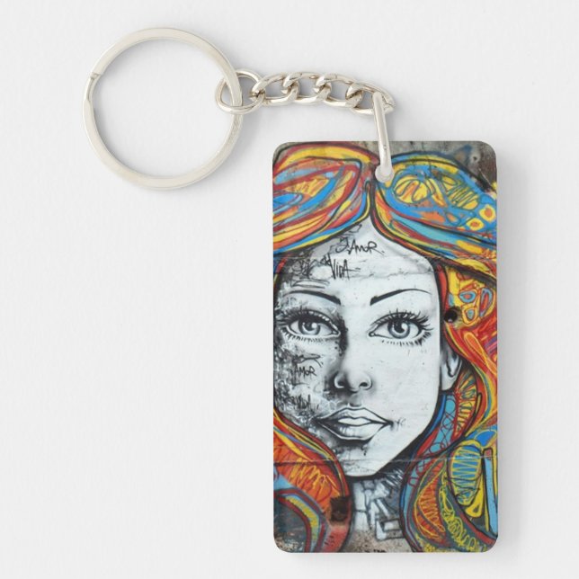 Keyring - Street Art Face (Front)