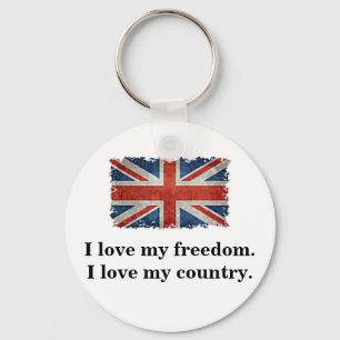 Keyring - Union Jack Flag With Patriotic Slogan 5