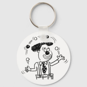 Keyring with a Juggler Juggling Illustration