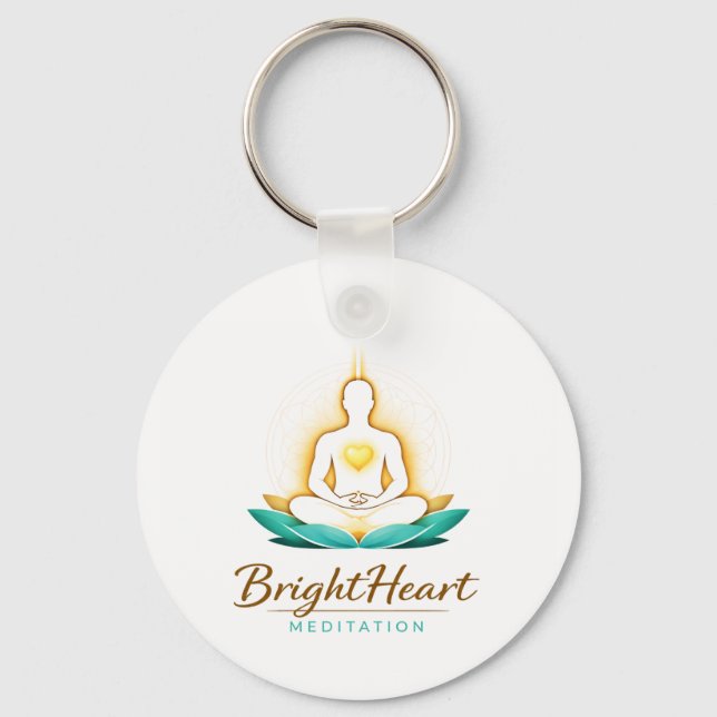 Keyring with Brightheart Meditation Logo (Front)