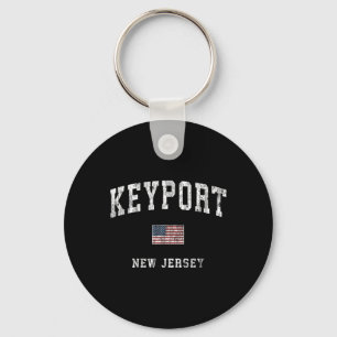 Keyrt New Jersey Nj Vintage American Flag Srts Des Key Ring