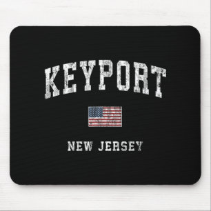 Keyrt New Jersey Nj Vintage American Flag Srts Des Mouse Mat