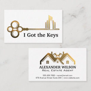 Keys City Logo   Gold Houses Business Card