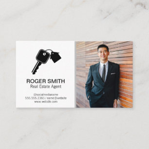 Keys House Logo   Business Man Business Card
