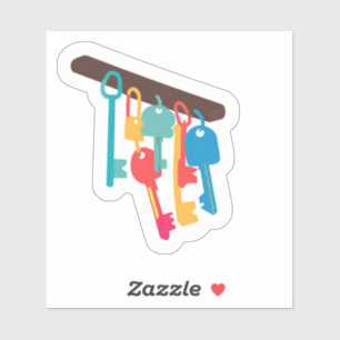 Keys in assorted colours