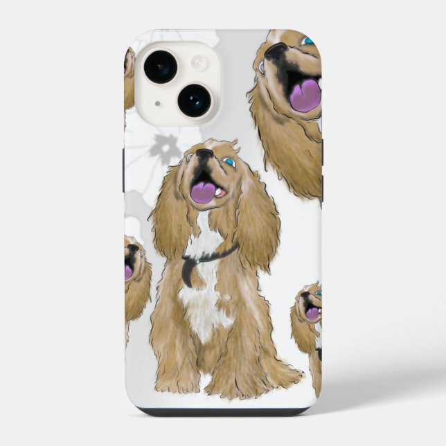  Keys the Miniature cocker spaniels iPhone Case (Back)