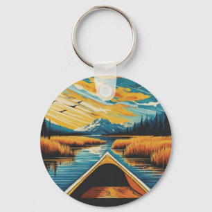 Keys to the Lake Cabin boathouse Key Ring