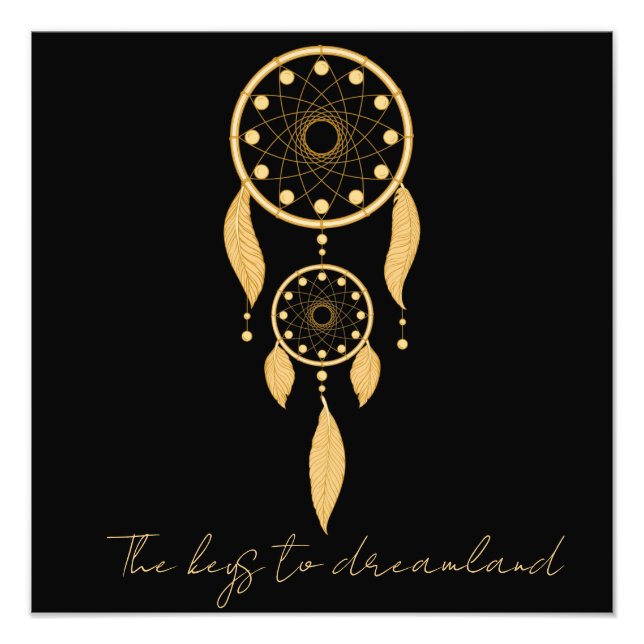 Keys to the land of dreams, dream catcher photo print (Front)