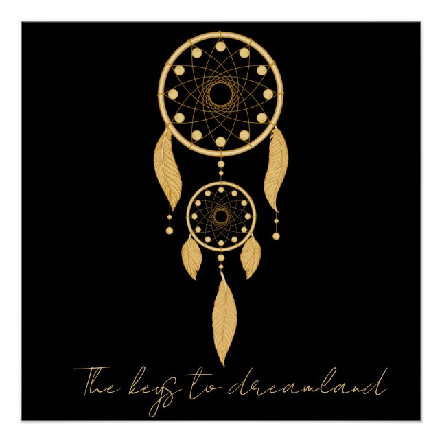 Keys to the land of dreams, dream catcher poster (Front)
