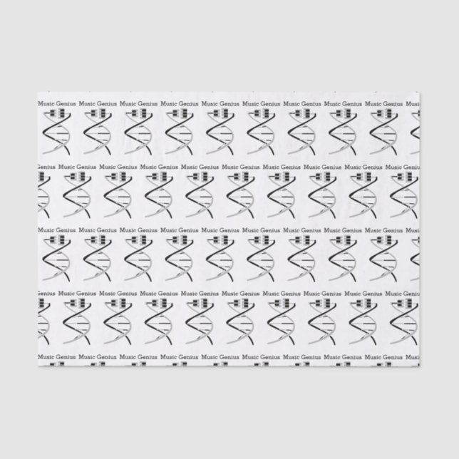 Keys to the Music Gene DNA Tissue Paper (Front)